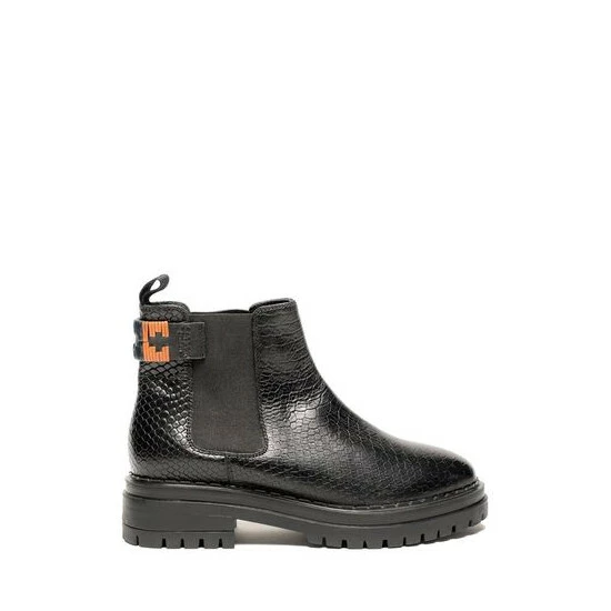 OSPREY LONDON Women's The Honeysuckle Black Leather Belted Chelsea Boots 6 OSPREY LONDON Women's The Honeysuckle Black Leather Belted Chelsea Boots - Image 6