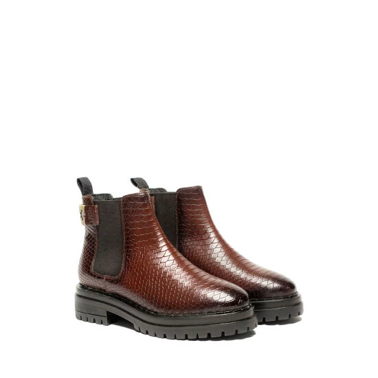 OSPREY LONDON Women's The Honeysuckle Chocolate Brown Leather Belted Chelsea Boots 1 OSPREY LONDON Women's The Honeysuckle Chocolate Brown Leather Belted Chelsea Boots