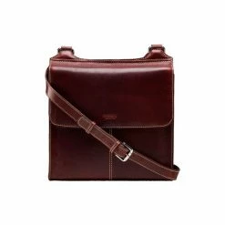 OSPREY LONDON Brown Oily Saddle Leather Narissa Large Cross-Body Bag -Osprey LondonSales unnamed file 102