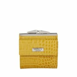 OSPREY LONDON Snap Leather Matinee Purse Yellow -Osprey LondonSales unnamed file 1135