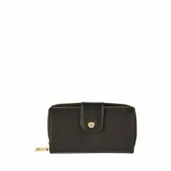 OSPREY LONDON Carla Leather Zip Around Purse Forest Green -Osprey LondonSales unnamed file 1166