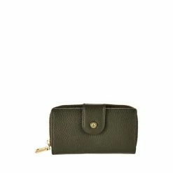 OSPREY LONDON Carla Leather Zip Around Purse Forest Green -Osprey LondonSales unnamed file 1167