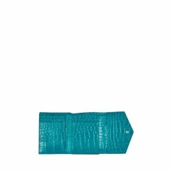 OSPREY LONDON Small Minster Leather Matinee Purse Blue -Osprey LondonSales unnamed file 1186