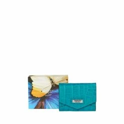 OSPREY LONDON Small Minster Leather Matinee Purse Blue -Osprey LondonSales unnamed file 1187