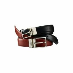 OSPREY LONDON Luca Italian Black Leather Reversible Belt -Osprey LondonSales unnamed file 1335