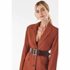 OSPREY LONDON Santiago Cognac Brown Leather Belt -Osprey LondonSales unnamed file 1339