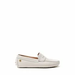 Osprey London Womens Cream Leather The Maritime Moccasins -Osprey LondonSales unnamed file 1358