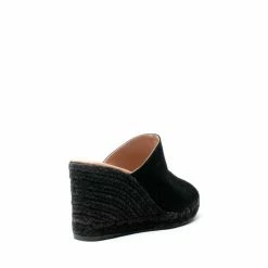 Osprey London Womens Black Canvas The Casablanca Wedges -Osprey LondonSales unnamed file 1406