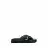 Osprey London Mens Black Leather The Tropic Sandals