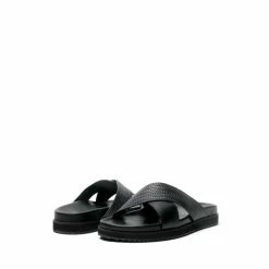 Osprey London Mens Black Leather The Tropic Sandals -Osprey LondonSales unnamed file 1411