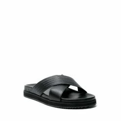 Osprey London Mens Black Leather The Tropic Sandals -Osprey LondonSales unnamed file 1413
