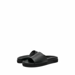 Osprey London Mens Black Leather The Typhoon Slides -Osprey LondonSales unnamed file 1423