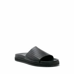 Osprey London Mens Black Leather The Typhoon Slides -Osprey LondonSales unnamed file 1425