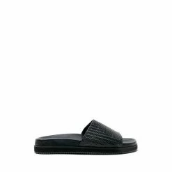Osprey London Mens Black Leather The Typhoon Slides -Osprey LondonSales unnamed file 1426