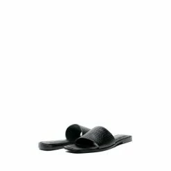 Osprey London Womens Black Croc Effect Leather The Ostara Sandals -Osprey LondonSales unnamed file 1429