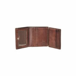 OSPREY LONDON Brown Cross Stitch Leather RFID ID Cardholder Wallet -Osprey LondonSales unnamed file 1449