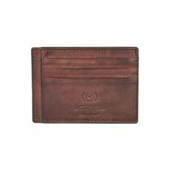 OSPREY LONDON Brown Cross Stitch Leather RFID Card Slip Wallet -Osprey LondonSales unnamed file 1453