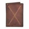OSPREY LONDON Brown Cross Stitch Leather RFID Passport Cover