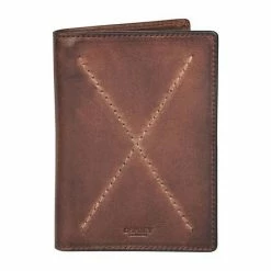 OSPREY LONDON Brown Cross Stitch Leather RFID Passport Cover -Osprey LondonSales unnamed file 1458