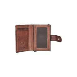 OSPREY LONDON Brown Cross Stitch Leather & Metal RFI ID Card Case Wallet -Osprey LondonSales unnamed file 1461