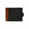 OSPREY LONDON Stanley Black Leather Popper Wallet