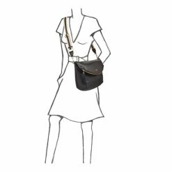 OSPREY LONDON Large Smooth Calf Leather Milano Cross-Body Bag Black 6 OSPREY LONDON Large Smooth Calf Leather Milano Cross-Body Bag Black -Osprey LondonSales unnamed file 149