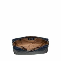 OSPREY LONDON Blue Midnight Grainy Hide Leather Daria Washbag -Osprey LondonSales unnamed file 1490