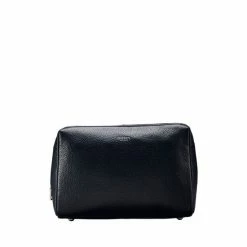 OSPREY LONDON Blue Midnight Grainy Hide Leather Daria Washbag -Osprey LondonSales unnamed file 1491