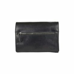 OSPREY LONDON Mens Carter Hanging Leather Washbag Black