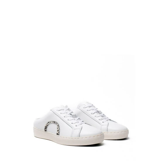 Osprey London Womens White Leather The Jaya Mule Trainers 1 Osprey London Womens White Leather The Jaya Mule Trainers