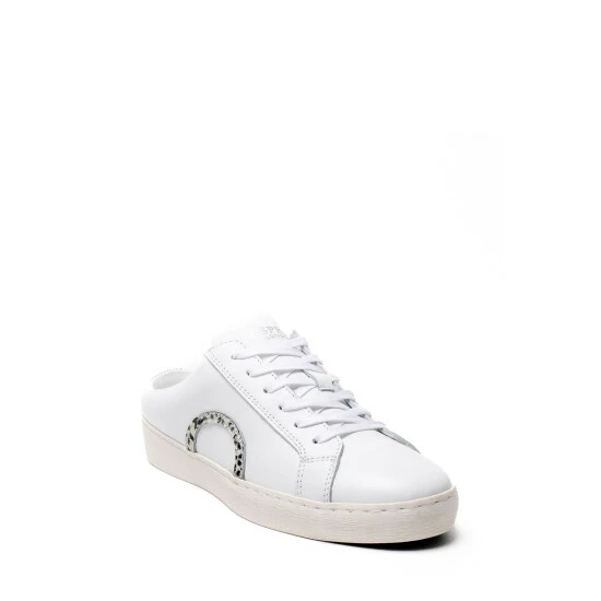 Osprey London Womens White Leather The Jaya Mule Trainers 3 Osprey London Womens White Leather The Jaya Mule Trainers - Image 3