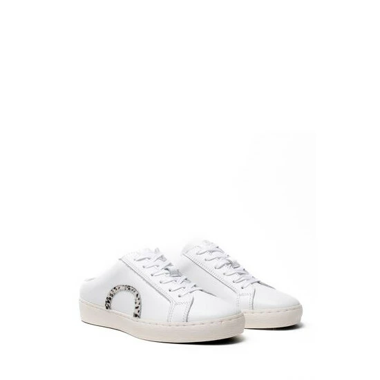 Osprey London Womens White Leather The Jaya Mule Trainers 4 Osprey London Womens White Leather The Jaya Mule Trainers - Image 4