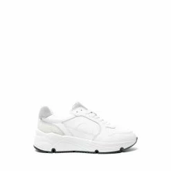 Osprey London Womens White Leather The Lucia Chunky Runner Trainers
