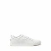 Osprey London Mens White Leather The Truro Cupsole Trainers