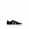 Osprey London Mens Navy Blue Suede The Truro Cupsole Trainers