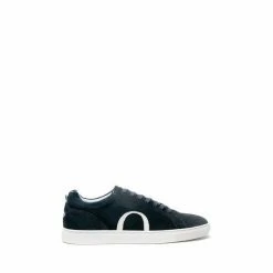 Osprey London Mens Navy Blue Suede The Truro Cupsole Trainers -Osprey LondonSales unnamed file 1544