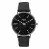 OSPREY LONDON Mens Black Carlsten Stainless Steel Watch