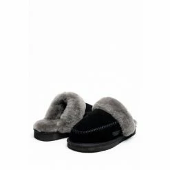 OSPREY LONDON Black Suede 'The Celeste' Slippers 2 OSPREY LONDON Black Suede 'The Celeste' Slippers -Osprey LondonSales unnamed file 1589