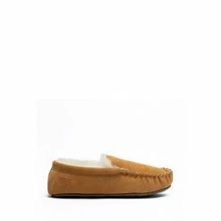 OSPREY LONDON Chestnut Brown Suede 'The Sunday' Slippers