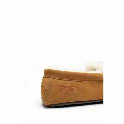 OSPREY LONDON Chestnut Brown Suede 'The Sunday' Slippers -Osprey LondonSales unnamed file 1597