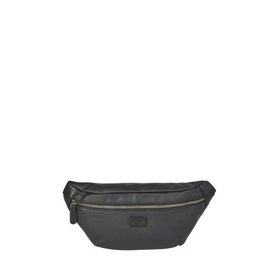 OSPREY LONDON Grantham Waxed Canvas & Leather Bumbag Grey & Tan 1 OSPREY LONDON Grantham Waxed Canvas & Leather Bumbag Grey & Tan