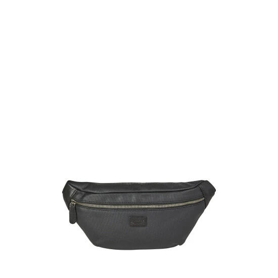 OSPREY LONDON Grantham Waxed Canvas & Leather Bumbag Grey & Tan 2 OSPREY LONDON Grantham Waxed Canvas & Leather Bumbag Grey & Tan - Image 2