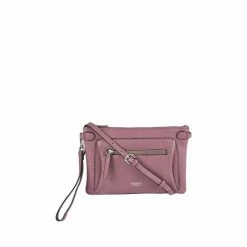 OSPREY LONDON Ruby Leather Cross Body Clutch Bag Mauve Pink -Osprey LondonSales unnamed file 18