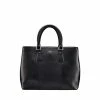 OSPREY LONDON Adaline Leather Work Bag Black