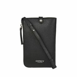 OSPREY LONDON Womens Electra Pebble Grain Leather Lanyard Phone Pouch Bag Khaki Green -Osprey LondonSales unnamed file 271