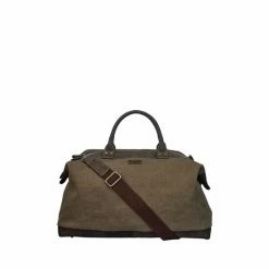 OSPREY LONDON Stone Old Calf Leather Hunter Weekend Holdall Bag -Osprey LondonSales unnamed file 287