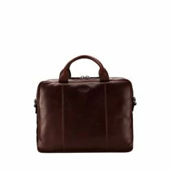 OSPREY LONDON Chocolate Brown Farringdon Leather Laptop Bag