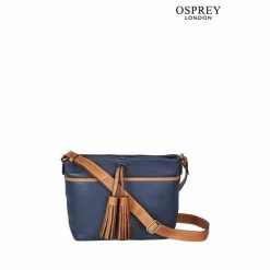 OSPREY LONDON The Savanna Leather Cross-Body Bag Teal -Osprey LondonSales unnamed file 362