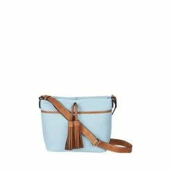 OSPREY LONDON The Savanna Leather Cross-Body Bag Teal -Osprey LondonSales unnamed file 363