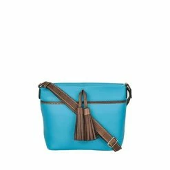 OSPREY LONDON The Savanna Leather Cross-Body Bag Teal -Osprey LondonSales unnamed file 365